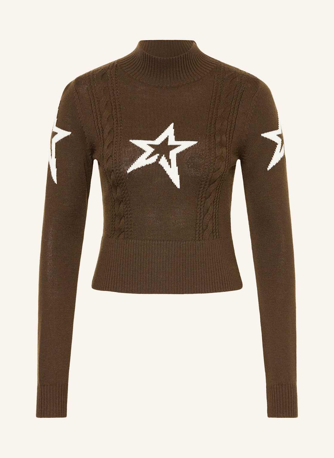 Perfect Moment Pullover Cable Aus Merinowolle braun von PERFECT MOMENT