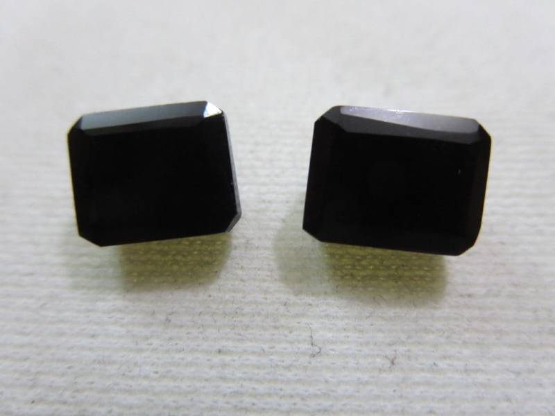 8.80 Cts Natürlichen Schwarzen Onyx Octagon 8 X 10 Mm Passende Paar von PERFECTGEMSTONE