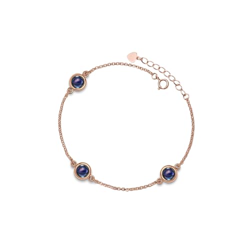 PERIMADE Personalisierbares Dreifach-Kreis-Armband, personalisiertes Foto-Gedenkarmband, 925er Sterlingsilber, individueller Text und Liebe in 100 Sprachen, Erinnerungsschmuck für Frauen, Love in 100 von PERIMADE