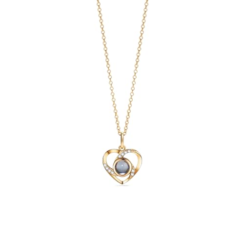 PERIMADE Personalisierte Bildprojektions-Halskette, personalisierter Herz-Foto-Anhänger, individueller Text und Liebe in 100 Sprachen, CZ-Memory-Charm-Halskette, 925er-Sterlingsilber, Gedenkgeschenk PERIMADE Personalisierte Bildprojektions-Halskette, personalisierter Herz-Foto-Anhänger, individueller Text und Liebe in 100 Sprachen, CZ-Memory-Charm-Halskette, 925er-Sterlingsilber, Gedenkgeschenk von PERIMADE