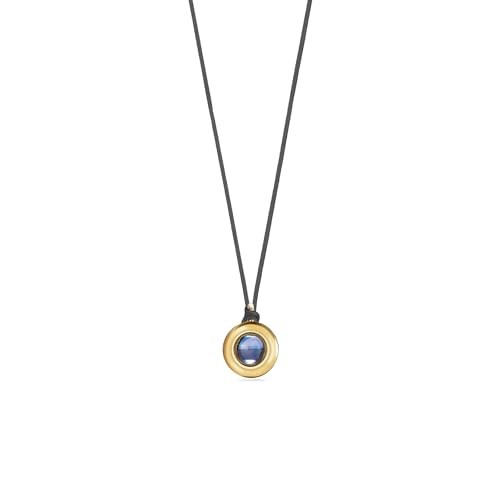 PERIMADE Personalisierte Foto-Projektions-Halskette, personalisiertes Bild, Gedenkkreis, Charm-Anhänger mit Text und Liebe in 100 Sprachen innen, individuelle schwarze Kordel-Halskette, zierlicher von PERIMADE