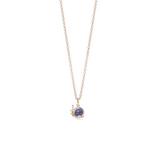 PERIMADE Personalisierte Foto-Projektions-Halskette, personalisiertes Bild, Gedenkkreis-Anhänger, individueller Text und Liebe in 100 Sprachen, CZ-Stern-Charm-Halskette, zierlicher von PERIMADE