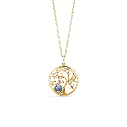 PERIMADE Personalisierte Foto-Projektions-Halskette mit Bild im Inneren, personalisierter Text und Liebe in 100 Sprachen, Zirkonia, Lebensbaum-Anhänger, individueller Sterlingsilber-Gedenkschmuck von PERIMADE