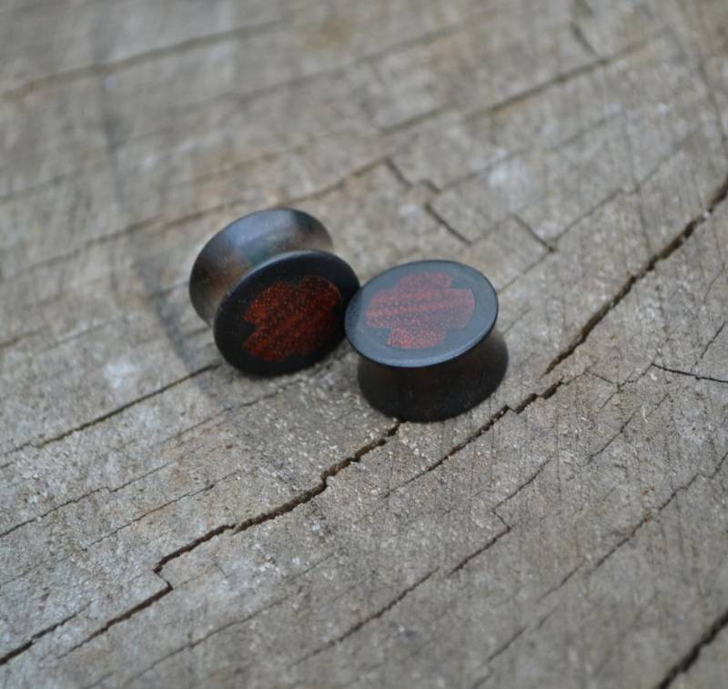 Ebenholz Ohrstöpsel, Schwarze Ohrstecker, Bio 17 Mm-Ohrstecker, 18 Mm 11/16 Holz Ohr-stecker in Den Usa Hergestellt von PERLABLU