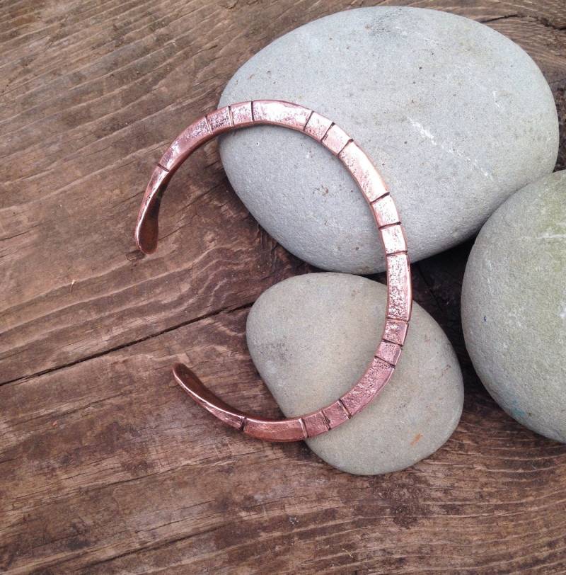 Herren Kupfer Armband, Einfache Verstellbare Männer Boho Armband von PERLABLU