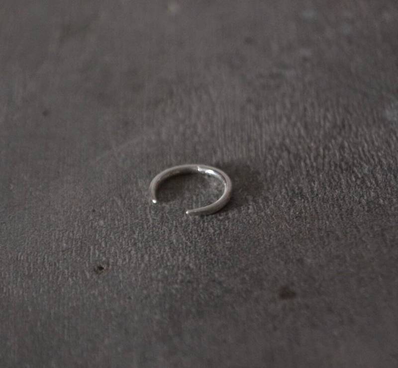 Offener Septum Nasenring, Sterling Ring, Silber Halbmond Nasenschmuck, Mond 925 Nasenring von PERLABLU