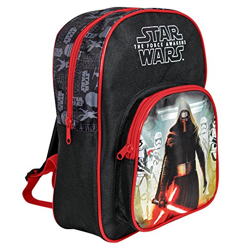 Kinder Rucksack für Jungen Star Wars - Schulranzen mit Motiven aus Kylo Ren - Schulrucksack für Schule und Kindergarten mit verstellbaren Schulterriemen - Perletti 30x23x12 cm von PERLETTI