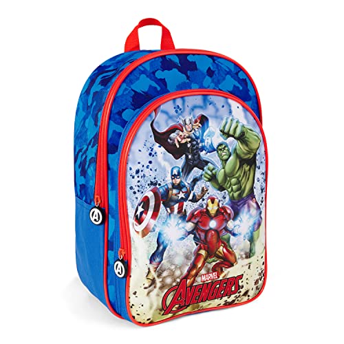 Marvel Avengers Rucksack Kinder 3 4 5 6 Jahre - Superhelden Kinderrucksack für Kleine Jungen - Thor Captain America Iron Man Kindergartenrucksack - Schulranzen Kleinkind Kindergarten - 36x25x12 cm von PERLETTI