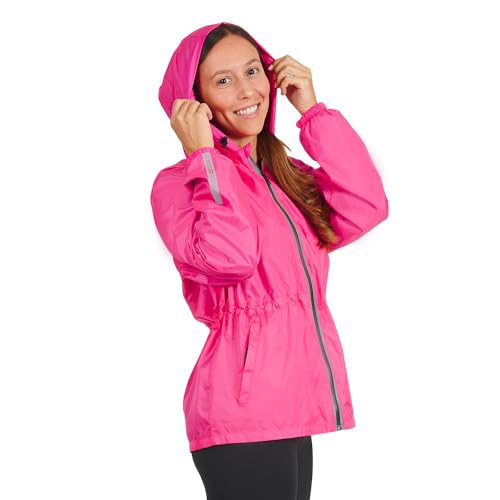 PERLETTI Damen Veste Coupe Pluie Regenjacke, Fuchsia, 36 von PERLETTI