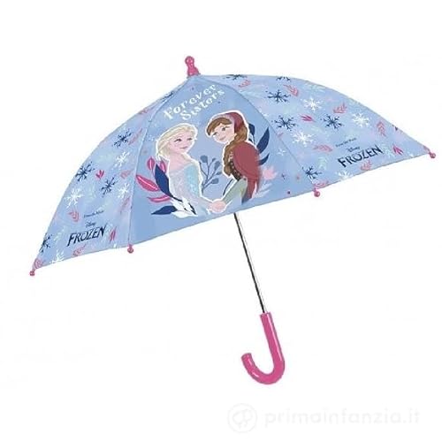 PERLETTI Regenschirm Frozen Mädchen Winddicht - Regenschirm Mädchen 3 5 6 Jahre Disney Frozen mit sicherer manueller Öffnung - Regenschirm Regen Lila Elsa leicht bunt Kinder - Durchmesser 74 cm, Lila von PERLETTI