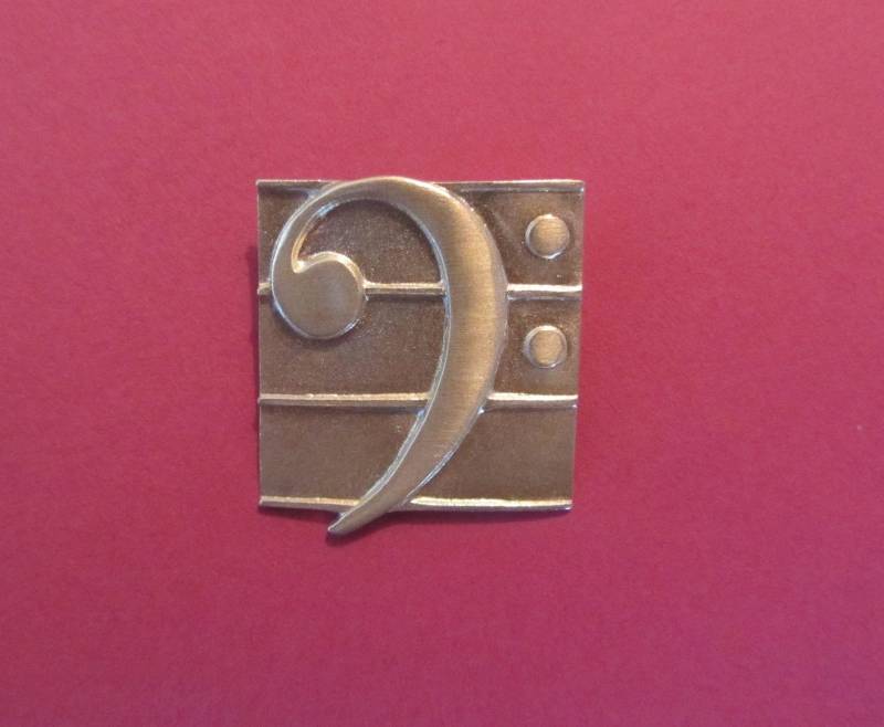 Bass-Notenschlüssel Anhänger Aus Silber von PERLMUTTundMEHR