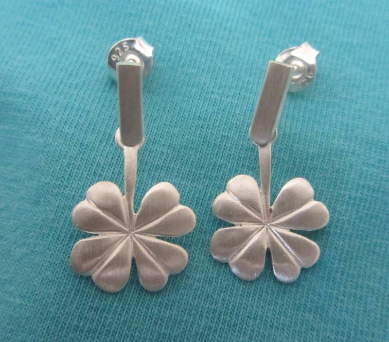 Kleeblatt Ohrringe Aus Silber von PERLMUTTundMEHR