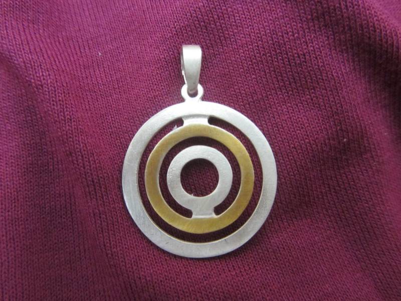 Runder Anhänger Aus Silber Klein von PERLMUTTundMEHR