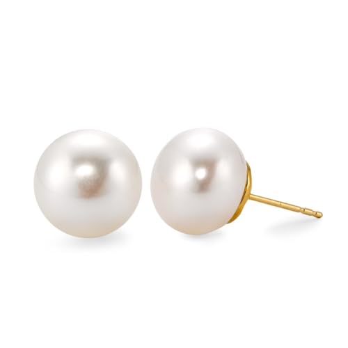 Damen-Ohrringe aus 925er-Sterlingsilber, japanische Akoya-Ohrringe mit hohem Osten, PERORNO, 7.5-8 mm, Sterling Silber, Perle von PERORNO
