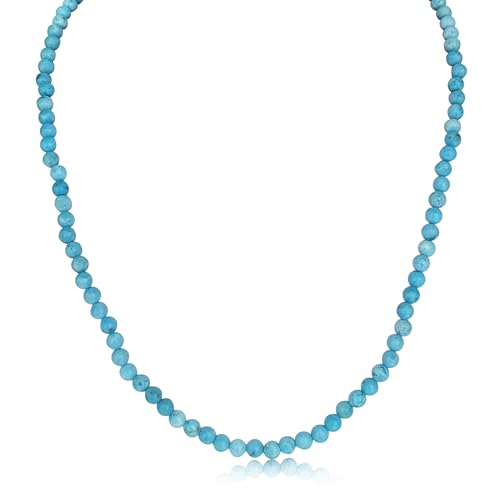 PERORNO Halskette aus natürlichem Türkis, Kugeln 4-5 mm, 40 cm, Verschluss aus 18-karätigem Gelbgold PERORNO Halskette aus natürlichem Türkis, Kugeln 4-5 mm, 40 cm, Verschluss aus 18-karätigem Gelbgold von PERORNO