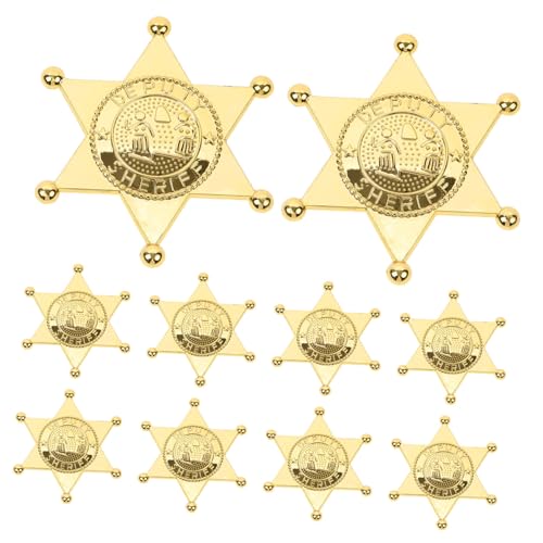 PERSELOSO 10 Stück Polizei Badge Kostüm Zubehör für Halloween Cosplay Party Wiederverwendbar und Bruchfest Leicht und Sicher für Rollenspiele und Feste von PERSELOSO