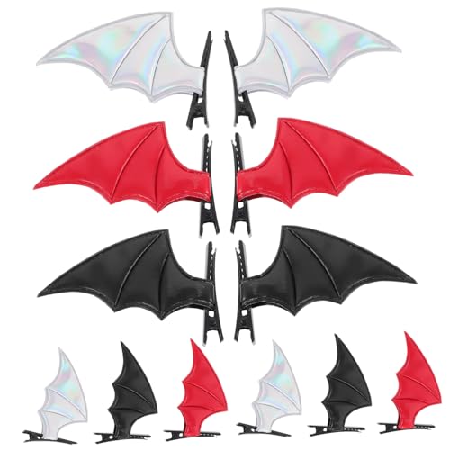 PERSELOSO 12stücke Fledermaus-haarspangen Im Western-stil Dekorative Haarspangen Aus Pu-leder Haarnadeln Für Feste Party-haarschmuck Kopfschmuck Für Frauen Zubehör Für Alltagskleidung von PERSELOSO