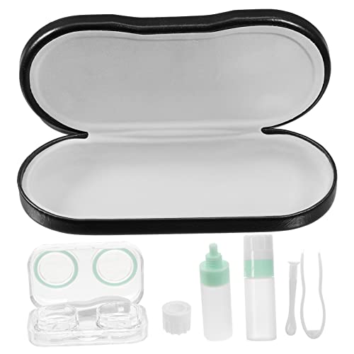 PERSELOSO Doppelseitiges Brillenetui Mit Weichem Schutzfutter Und Robuster Außenhülle Tragbarer Brillen-Organizer Und Linsenbehälter Für Verschiedene Brillenhalter Und Zubehör von PERSELOSO