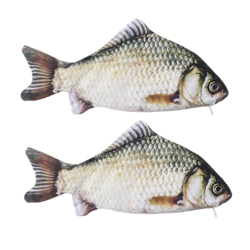 PERSELOSO 2stücke Kreative Fischfedertasche Lustiger Und Einzigartiger Fischförmiger Stiftetui Für Schule Und Büro Niedlicher Cartoon-stifthalter Originelles Für Altersgruppen von PERSELOSO