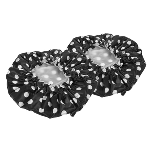 PERSELOSO 2 Stück Duschhauben für Damen Wasserdichte Wiederverwendbare Badehaube aus Satin Elastische Duschkappen für Dusche Kochen Spa und Passend für Verschiedene Kopfgrößen von PERSELOSO