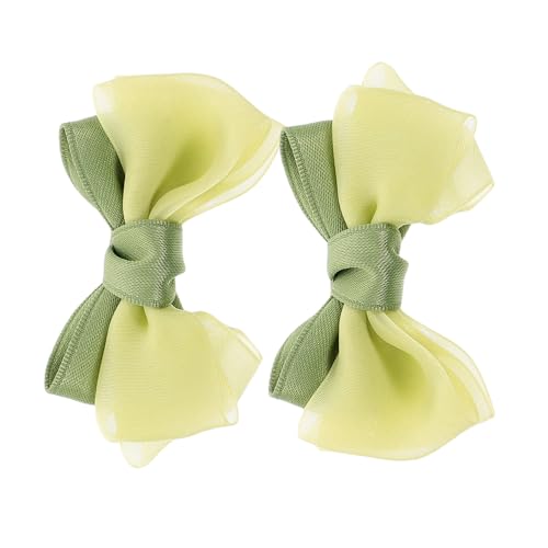 PERSELOSO 2stücke Haarschleifenclips Grün Haarschmuck Für Mädchen Neugeborene Haarschleifen Schleifen Clip Haarspange Für Kleinkinder Bowknot Accessoires von PERSELOSO
