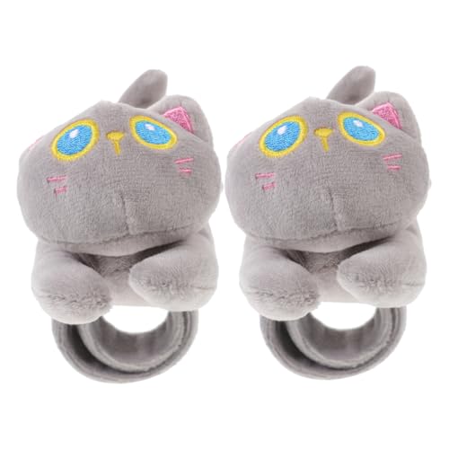 PERSELOSO 2 Stück Katzen Plüsch Slap Armbänder Tier Themen Handgelenk Spielzeuge Niedliche Tierische Slap Bänder für Partys und von PERSELOSO