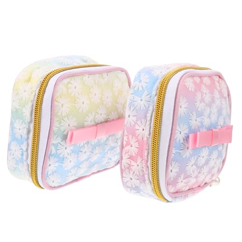 PERSELOSO 2 Stück Lustige Cartoon Reisebeutel mit Reißverschluss für Menstruationspads Aufbewahrungstaschen für Damen mit Einzigartigen Mustern in Zufälligen Farben Zufällige Farbe von PERSELOSO
