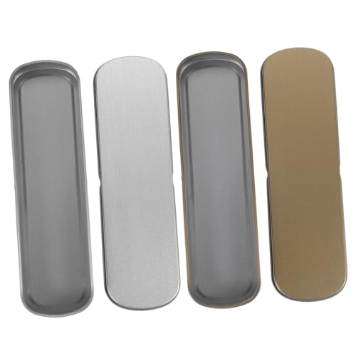PERSELOSO 2 Stück Metall Federmäppchen Leere Stiftebox und Kosmetiktasche Robustem Metall für Schule Büro und Make Up Aufbewahrung Gold Silber von PERSELOSO