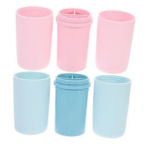 PERSELOSO 2 Stück Reise Zahnbürstenbox Tragbarer Organizer für Zahnbürste und Zahnpasta für Outdoor Aktivitäten mit Dichtem Verschluss und Leichtem Design Blau von PERSELOSO