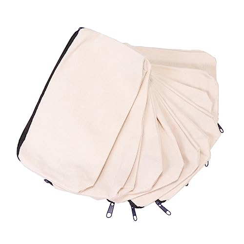PERSELOSO 20 Stück Teiliges Leerer Canvas Stiftetui Kosmetiktäschchen für Schule Reisen und DIY Gestaltung mit Reißverschluss für Stifte Münzen Make Up und Mehr Zufällige Zufällige Farbe von PERSELOSO