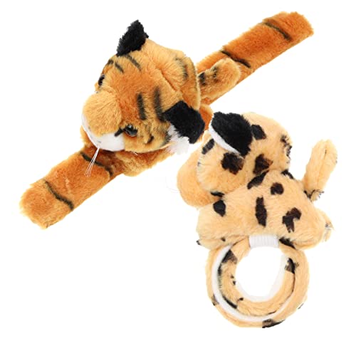 PERSELOSO Plüsch Schlagarmbänder für Kinder 2 Stück Spielzeug Armbänder mit Tiermotiven Zubehör Flauschige Klopfarmbänder von PERSELOSO