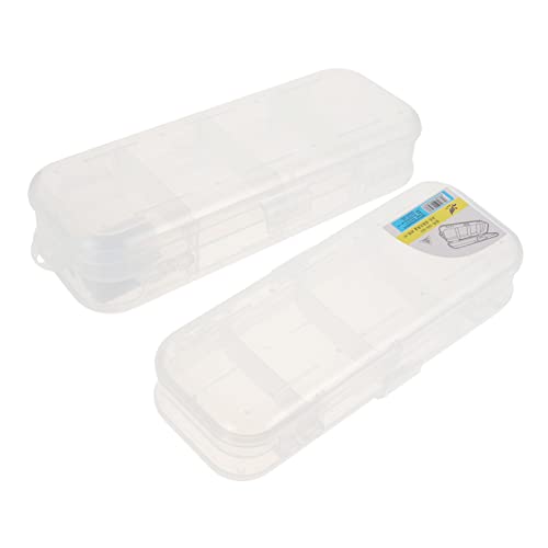 PERSELOSO 2stücke Transparente Stifteboxen Robuste Federmäppchen Aus Kunststoff Mit Clipverschluss Für Schüler Und Lehrer Zur Aufbewahrung Von Schreibwaren Und Kosmetikzubehör von PERSELOSO