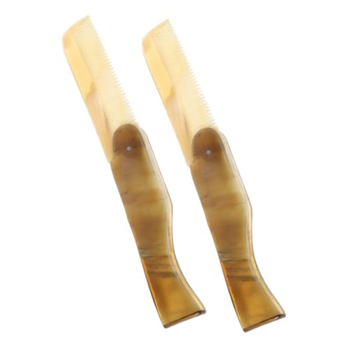 PERSELOSO 2stücke Faltbarer Reisehaarkamm Tragbare Und Kompakte Haarbürsten Für Damen Elegantes Design Für Unterwegs Ergonomischer Griff Für Einfache Handhabung von PERSELOSO