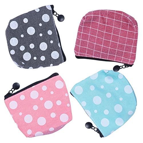 PERSELOSO 4stücke Kleiner Beutel Mit Reißverschluss Tragbare Geldbörse Aus Münztasche Und Schlüsseltasche Kleine Tasche Für Münzen Und Schlüssel Leicht Und Praktisch von PERSELOSO