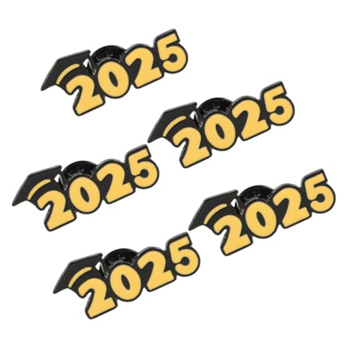 PERSELOSO 5 Stück Abschlussbroschen Elegante Doktorhut Anstecknadeln aus Zinklegierung für Absolventen Stilvolle Dekoration für Kleidung Taschen und Hüte Tolles zur Graduierung von PERSELOSO