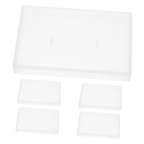 PERSELOSO 5 Stück Leere Audiokassetten Aufbewahrungsboxen Halter für Musik Kassetten Transparente PP Box für Sprachaufnahmen Kompakt und Langlebig für Zuhause und Reisen von PERSELOSO