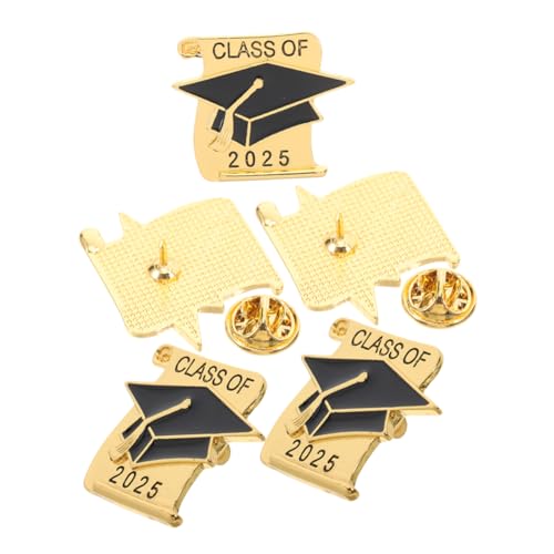 PERSELOSO 5 Stück Teiliges Abschlussmütze Broschen Metall Anstecknadeln für Abschlussfeiern Dekoration für Kleidung Taschen und Hüte Stilvolle Accessoires für Graduierungssaison von PERSELOSO