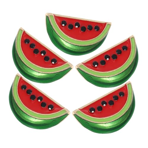 PERSELOSO 5stücke Wassermelonen-anstecknadel Brosche Cartoon Pullover-clips Kleidungsaccessoires Kragenclip Damen Schmuck-abzeichen von PERSELOSO