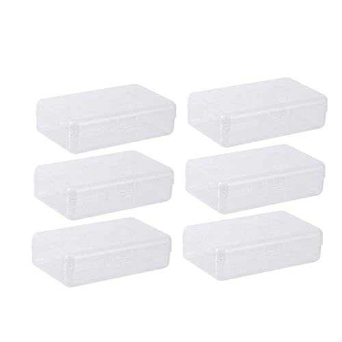 PERSELOSO 6 Stück Transparente Stiftebox Kunststoff Teiliges Stapelbar zur Aufbewahrung von Schulmaterialien für Lehrer Sicher mit Praktischem Deckeldesign von PERSELOSO