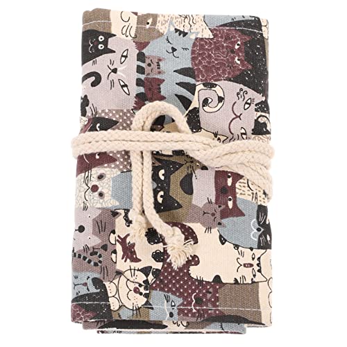 PERSELOSO Stiftetui mit Großer Kapazität Canvas Wickelrollenhalter für Kunststifte Vielseitige Bleistiftvorhangtasche für Schule Bunt und Praktisch für Kreative Projekte von PERSELOSO