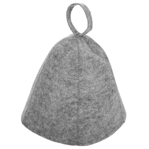 PERSELOSO Felt Hair Sauna Cap Graue Sauna Haube aus Filz für Damen und Herren Schnell Trocknend Leicht und Bequem Vielseitig Einsetzbar von PERSELOSO