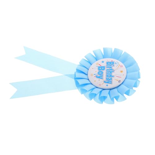 PERSELOSO Geburtstagsabzeichen aus Zinnblech Geburtstags Rosettenband für Jungen Dekorative Anstecknadel für Feiern und Partys Unentbehrlich für Festliche von PERSELOSO