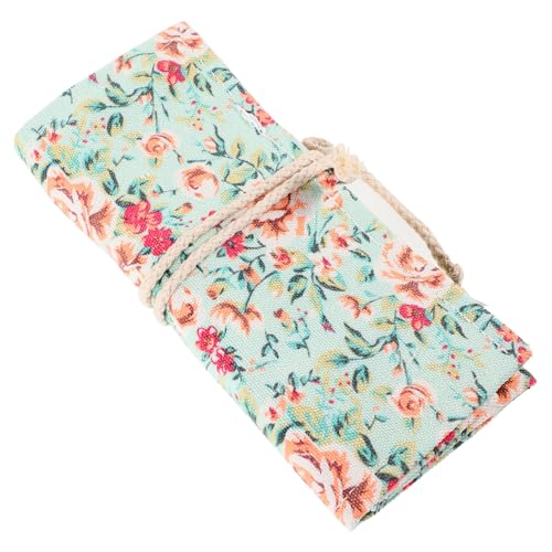 PERSELOSO Canvas Stiftebeutel Mit Roll-up Funktion Stifte Tasche Aus Leinwand Stiftehalter Für Bleistifte Und Buntstifte Leicht Und Tragbar Organizer Für Schreibwaren von PERSELOSO