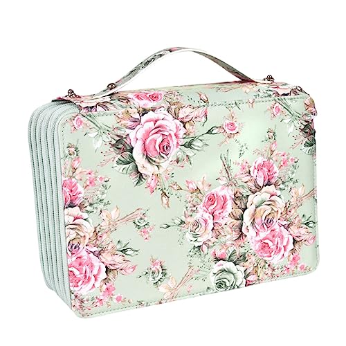 PERSELOSO Kunstspeicherbeutel Bleistiftbeutel Zur Aufbewahrung Schreibwarentasche Zeichnen Von Bleistiftkoffer Schreibwaren-Organizer Schulstiftbeutel Pu Light Green von PERSELOSO
