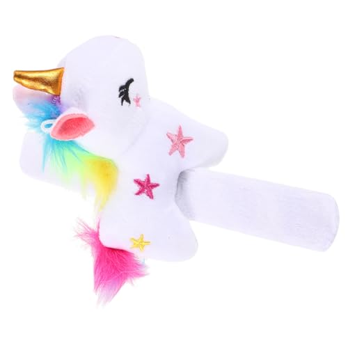 PERSELOSO Plüsch Einhorn Slap Armband Kuscheliges Stofftier Handgelenkband Leichtes Partydekor Niedliches Für Themen und Kostümpartys Geeignet von PERSELOSO
