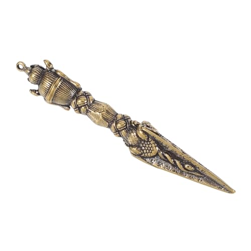 PERSELOSO Tibetischer Stößel Anhänger Messing Vintage Religiöses Schutzamulett Buddhistischer Charme Handgefertigt Kulturelles Sammlerobjekt von PERSELOSO