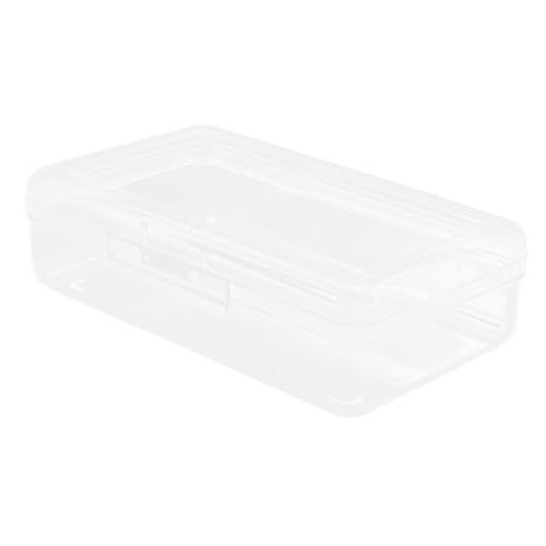 PERSELOSO Transparente Kunststoff Federmappe mit Großem Volumen Praktische Aufbewahrungsbox für Bleistifte Stifte und Zeichenbedarf für Schule Büro und Zuhause Sicheres Design mit Deckel von PERSELOSO