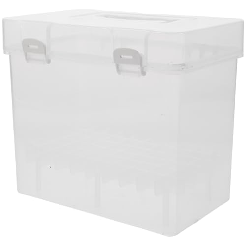 PERSELOSO Transparentes Marker-etui Mit Griff, Stift-aufbewahrungsbox Mit Hoher Kapazität Für Malutensilien, Tragbarer Marker-aufbewahrungs-Organizer, Transparente Box von PERSELOSO