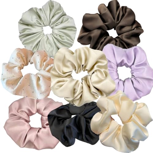 Haargummis für Damen, Satin-Haargummis, Seidengummi, Haarbänder für Damen, dicke Haarbänder, Haarschmuck für Mädchen und Damen. von PERSENTU