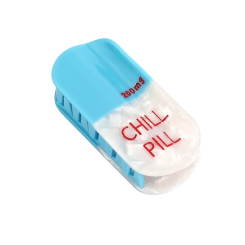 Chill Pille Haar Kralle Clip Apotheke Kralle Clip Personalisierte Kralle Haar Clip Fun Sommer Acetat Haar Kralle Zubehör für Frauen, 200mg von PERSONFUN
